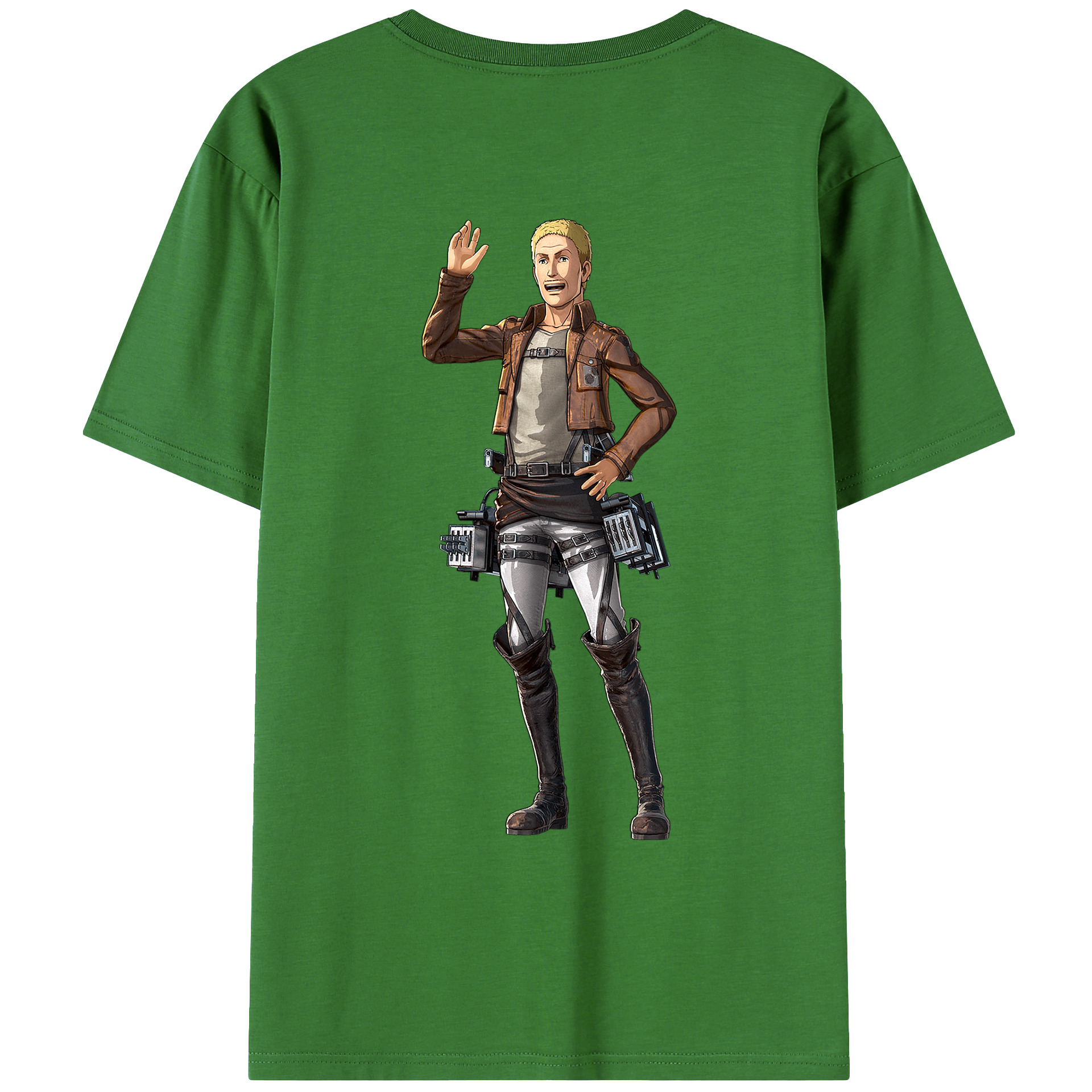 （画像用） 進撃の巨人 ハンネス Attack on Titan Hannes レディース半袖Tシャツ(バックプリント)